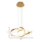Wave Acrylic Chandelier Simple Gold/Coffee LED Hanging Lamp for Dining Room, 14"/19.5" Wide Clearhalo 'Ceiling Lights' 'Chandeliers' 'Modern Chandeliers' 'Modern' Lighting' 207208