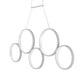 Acrylic Multi Rings Chandelier Lamp Simple Style 3/5 Lights White/Coffee Hanging Light Fixture for Kitchen Clearhalo 'Ceiling Lights' 'Chandeliers' 'Modern Chandeliers' 'Modern' Lighting' 207323