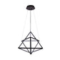 Triangle Dining Room Chandelier Lamp Acrylic Simple Style Black LED Suspension Light Clearhalo 'Ceiling Lights' 'Chandeliers' 'Modern Chandeliers' 'Modern' Lighting' 207472