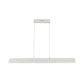 Linear Pendant Light Minimalist Acrylic White LED Hanging Ceiling Light for Dining Room, 31.5"/39" Wide Clearhalo 'Ceiling Lights' 'Modern Pendants' 'Modern' 'Pendant Lights' 'Pendants' Lighting' 207749