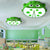 Cartoon Slim Ceiling Mount Light Ladybug Acrylic & Metal Ceiling Lamp for Baby Room Green Clearhalo 'Ceiling Lights' 'Close To Ceiling Lights' 'Close to ceiling' 'Flush mount' Lighting' 207814