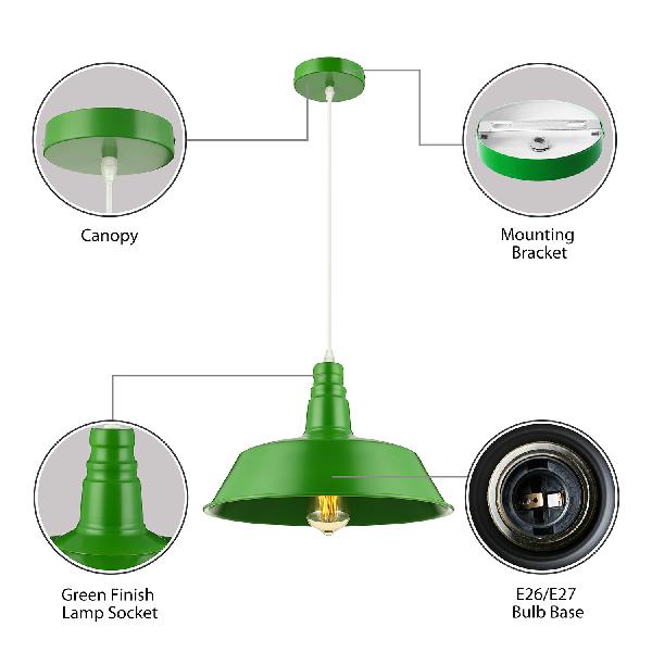 10/14 Inch Wide Barn Living Room Pendant Lighting Industrial Style Metal 1 Bulb Pink/Yellow Hanging Light with Adjustable Cord Clearhalo 'Art Deco Pendants' 'Cast Iron' 'Ceiling Lights' 'Ceramic' 'Crystal' 'Industrial Pendants' 'Industrial' 'Metal' 'Middle Century Pendants' 'Pendant Lights' 'Pendants' 'Tiffany' Lighting' 20793