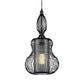 Gourd Cage Pendant Light Simple Style Metal 1 Light Black Hanging Light Kit with Cylinder Shade Inside Clearhalo 'Ceiling Lights' 'Modern Pendants' 'Modern' 'Pendant Lights' 'Pendants' Lighting' 208028
