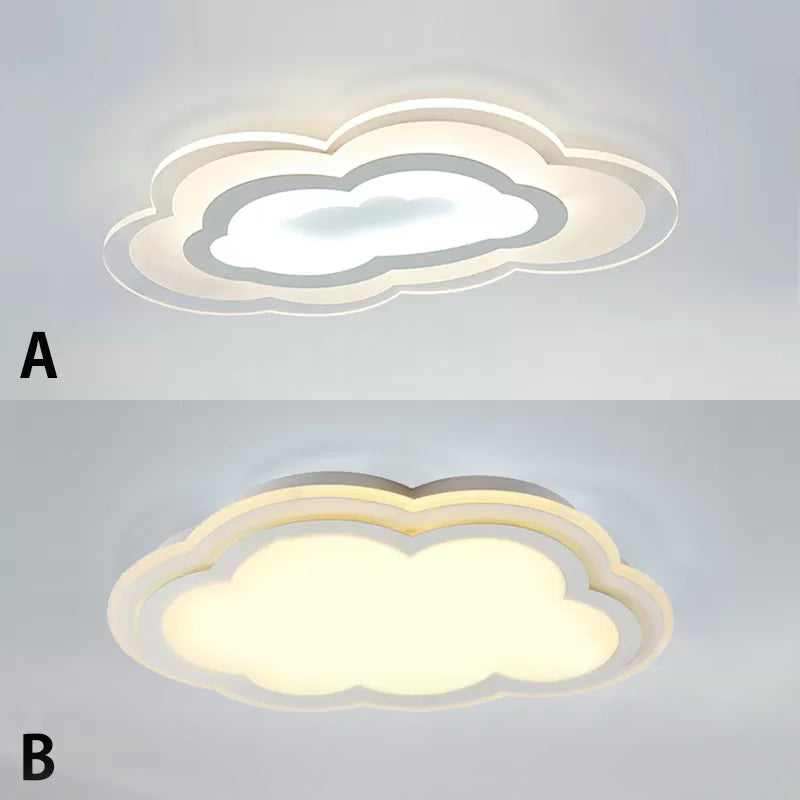 Acrylic Cloud Ceiling Mount Light Simple Style Flush Light in White Finish for Teen Clearhalo 'Ceiling Lights' 'Close To Ceiling Lights' 'Close to ceiling' 'Flush mount' Lighting' 20805