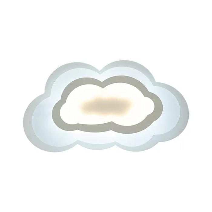 Acrylic Cloud Ceiling Mount Light Simple Style Flush Light in White Finish for Teen White A Clearhalo 'Ceiling Lights' 'Close To Ceiling Lights' 'Close to ceiling' 'Flush mount' Lighting' 20806