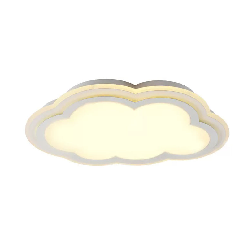 Acrylic Cloud Ceiling Mount Light Simple Style Flush Light in White Finish for Teen Clearhalo 'Ceiling Lights' 'Close To Ceiling Lights' 'Close to ceiling' 'Flush mount' Lighting' 20812