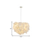 White Leaf Pendant Lamp Modern Fabric 1 Light Bedroom Hanging Light Fixture, 19.5"/23.5"/27.5" Wide Clearhalo 'Ceiling Lights' 'Modern Pendants' 'Modern' 'Pendant Lights' 'Pendants' Lighting' 208567