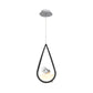 Waterdrop Frame Hanging Lamp Acrylic 1/2/3 Lights Black/White Ceiling Pendant for Dining Room in Warm/White Light Clearhalo 'Ceiling Lights' 'Modern Pendants' 'Modern' 'Pendant Lights' 'Pendants' Lighting' 208705