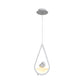 Waterdrop Frame Hanging Lamp Acrylic 1/2/3 Lights Black/White Ceiling Pendant for Dining Room in Warm/White Light Clearhalo 'Ceiling Lights' 'Modern Pendants' 'Modern' 'Pendant Lights' 'Pendants' Lighting' 208714