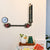 Wrought Iron Tubed Sconce Lighting with Valve and Gauge Vintage 1 Light Living Room Wall Sconce Lamp in Aged Brass/Black Antique Brass Clearhalo 'Art deco wall lights' 'Cast Iron' 'Glass' 'Industrial wall lights' 'Industrial' 'Middle century wall lights' 'Modern' 'Rustic wall lights' 'Tiffany' 'Traditional wall lights' 'Wall Lamps & Sconces' 'Wall Lights' Lighting' 208943
