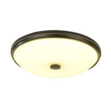 Ultra Thin Milky Glass LED Flush Light Rustic Bedroom Flush Ceiling Light Fixture Clearhalo 'Ceiling Lights' 'Close To Ceiling Lights' 'Close to ceiling' 'Flush mount' Lighting' 2091466