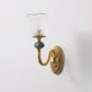 Ripple Glass Gold Wall Light Ruffled Classic Wall Mounted Light Fixture for Corridor Clearhalo 'Wall Lamps & Sconces' 'Wall Lights' Lighting' 2091584