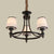 Black Tapered Shade Suspension Light Rustic Ribbed Glass Dining Room Chandelier Light 3 Black Clearhalo 'Ceiling Lights' 'Chandeliers' Lighting' options 2091856_47acc4ad-4254-4c61-b0ca-ab6f434614d2