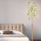 Ceramic Rose LED Floor Lamp Pastoral Living Room Standing Light with Crystal Decor in Green Clearhalo 'Floor Lamps' 'Lamps' Lighting' 2092333