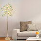 Korean Garden Rose Standing Light Ceramic LED Floor Lamp with Crystal Accents for Living Room Green Clearhalo 'Floor Lamps' 'Lamps' Lighting' 2092337