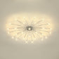Firework-Shaped Metal Semi Flush Mount Contemporary 12/15/21 Lights Chrome/Gold Led Semi Flush Ceiling Light Fixture Clearhalo 'Ceiling Lights' 'Close To Ceiling Lights' 'Close to ceiling' 'Semi-flushmount' Lighting' 209238