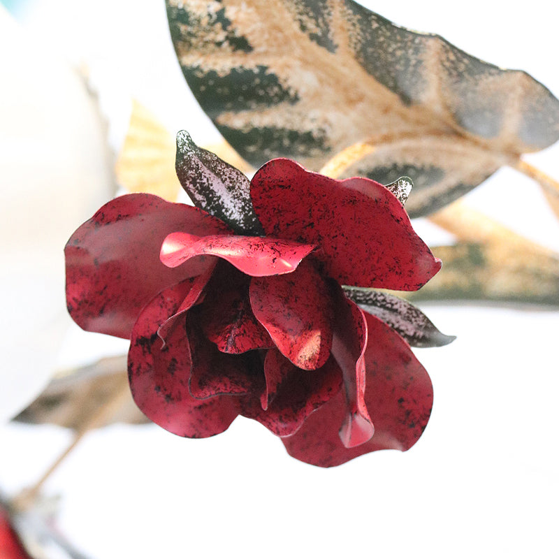 Floral Living Room Ceiling Lighting Pastoral Cream Glass Red Chandelier Light Fixture Clearhalo 'Ceiling Lights' 'Chandeliers' 'Glass shade' 'Glass' 'Island Lights' Lighting' 2092490