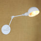 1 Bulb Sconce Light Retro Style Swing Arm Metallic Mini Wall Lamp in White for Study Room Clearhalo 'Art deco wall lights' 'Cast Iron' 'Glass' 'Industrial wall lights' 'Industrial' 'Middle century wall lights' 'Modern' 'Rustic wall lights' 'Tiffany' 'Traditional wall lights' 'Wall Lamps & Sconces' 'Wall Lights' Lighting' 209311