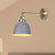 1 Bulb Domed Shade Sconce Lamp Industrial Black/Grey/White Metal Wall Mounted Light for Bedroom Grey Clearhalo 'Art deco wall lights' 'Cast Iron' 'Glass' 'Industrial wall lights' 'Industrial' 'Middle century wall lights' 'Modern' 'Rustic wall lights' 'Tiffany' 'Traditional wall lights' 'Wall Lamps & Sconces' 'Wall Lights' Lighting' 209354