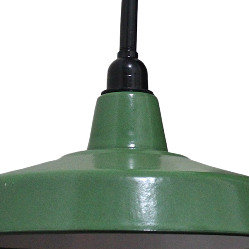 Vintage Style Barn Wall Light Fixture 14"/16" Dia 1 Bulb Metal Sconce Wall Lighting in Green for Restaurant Clearhalo 'Art deco wall lights' 'Cast Iron' 'Glass' 'Industrial wall lights' 'Industrial' 'Middle century wall lights' 'Modern' 'Rustic wall lights' 'Tiffany' 'Traditional wall lights' 'Wall Lamps & Sconces' 'Wall Lights' Lighting' 209608