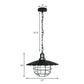 Black 1 Light Pendant Lighting Industrial Metal Scalloped Hanging Lamp for Indoor with Cage Clearhalo 'Art Deco Pendants' 'Black' 'Cast Iron' 'Ceiling Lights' 'Ceramic' 'Crystal' 'Industrial Pendants' 'Industrial' 'Metal' 'Middle Century Pendants' 'Pendant Lights' 'Pendants' 'Rustic Pendants' 'Tiffany' Lighting' 209628