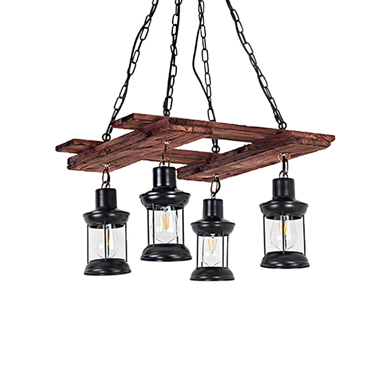 Caged Dining Room Pendant Chandelier Industrial Metal 3 Lights Black Hanging Fixture Clearhalo 'Cast Iron' 'Ceiling Lights' 'Chandeliers' 'Industrial Chandeliers' 'Industrial' 'Metal' 'Middle Century Chandeliers' 'Rustic Chandeliers' 'Tiffany' Lighting' 209712