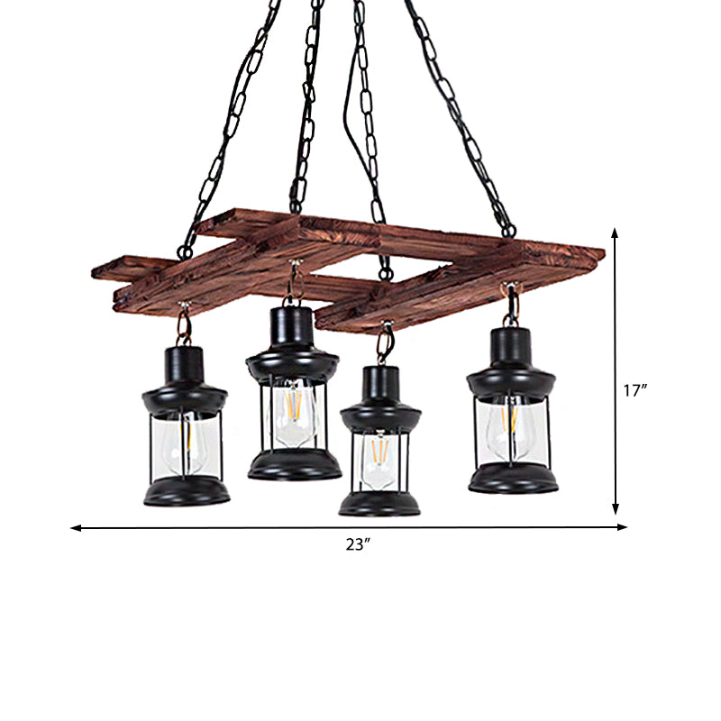 Caged Dining Room Pendant Chandelier Industrial Metal 3 Lights Black Hanging Fixture Clearhalo 'Cast Iron' 'Ceiling Lights' 'Chandeliers' 'Industrial Chandeliers' 'Industrial' 'Metal' 'Middle Century Chandeliers' 'Rustic Chandeliers' 'Tiffany' Lighting' 209713