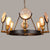 Round Clear Textured Glass Chandelier Lighting Industrial 6/8 Light Dining Room Pendant Lighting in Brass 6 Brass Clearhalo 'Cast Iron' 'Ceiling Lights' 'Chandeliers' 'Industrial Chandeliers' 'Industrial' 'Metal' 'Middle Century Chandeliers' 'Rustic Chandeliers' 'Tiffany' Lighting' 209768