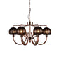 6 Light Ceiling Light Vintage Bubbled Etched Metal Hanging Chandelier in Rust for Dining Room Clearhalo 'Cast Iron' 'Ceiling Lights' 'Chandeliers' 'Industrial Chandeliers' 'Industrial' 'Metal' 'Middle Century Chandeliers' 'Rustic Chandeliers' 'Tiffany' Lighting' 209838