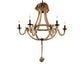 Candle Rope Light Chandelier Rustic Style 3/6 Lights Dining Room Pendant Lighting in Beige Clearhalo 'Ceiling Lights' 'Chandeliers' 'Industrial Chandeliers' 'Industrial' 'Middle Century Chandeliers' 'Tiffany' Lighting' 209991