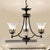 Bronze Bell Chandelier Lamp Traditional Frosted Glass 3/5/6 Lights Living Room Hanging Light 3 Bronze Clearhalo 'Ceiling Lights' 'Chandeliers' 'Glass shade' 'Glass' 'Pendant Lights' Lighting' 210110