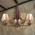 Cone Metal and Fabric Chandelier Lighting Industrial 3/5/8 Light Dining Room Pendant Lighting in Rust 3 Rust Clearhalo 'Cast Iron' 'Ceiling Lights' 'Chandeliers' 'Industrial Chandeliers' 'Industrial' 'Metal' 'Middle Century Chandeliers' 'Rustic Chandeliers' 'Tiffany' Lighting' 210166