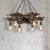 6 Bulbs Globe Chandelier Light Vintage Bronze Metal Hanging Ceiling Fixture with Cage Bronze Clearhalo 'Cast Iron' 'Ceiling Lights' 'Chandeliers' 'Industrial Chandeliers' 'Industrial' 'Metal' 'Middle Century Chandeliers' 'Rustic Chandeliers' 'Tiffany' Lighting' 210472