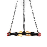 4 Lights Ceiling Light Industrial Clear Glass and Metal Hanging Chandelier in Black with Valve Clearhalo 'Cast Iron' 'Ceiling Lights' 'Chandeliers' 'Industrial Chandeliers' 'Industrial' 'Metal' 'Middle Century Chandeliers' 'Rustic Chandeliers' 'Tiffany' Lighting' 210531