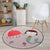 Cartoon Animal Drawing Print Rug Multicolor Polypropylene Rug Machine Washable Anti-Slip Backing Stain Resistant Carpet for Child Room Pink Clearhalo 'Area Rug' 'Rug' 2105834