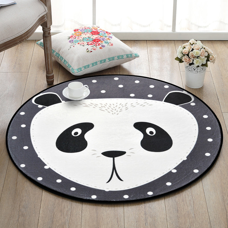 Creative Cartoon Rug Multi Colored Animal with Dotted Background Carpet Washable Pet Friendly Non-Slip Rug for Nursery Clearhalo 'Area Rug' 'Rug' 2105861