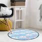 Decorative Multi-Color Cartoon Rug Synthetics Animal Patterned Carpet Stain Resistant Non-Slip Backing Washable Rug for Living Room Blue Clearhalo 'Area Rug' 'Rug' 2105948