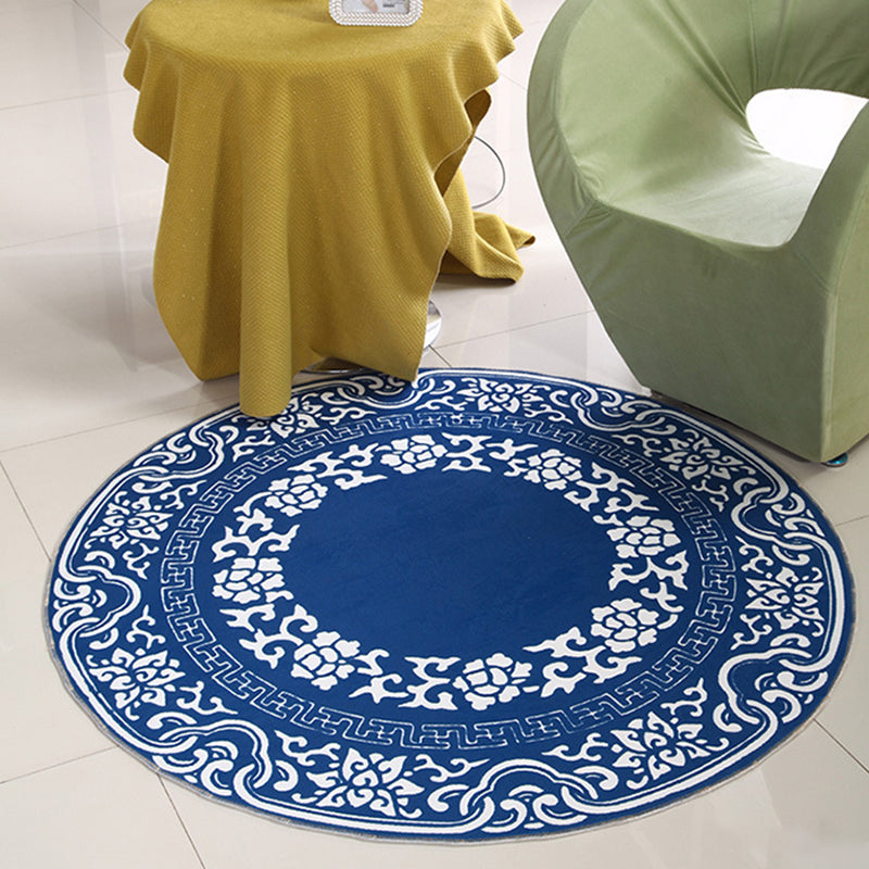 Cartoon Baby Boys Room Rug Multicolor Patterned Carpet Polyester Non-Slip Pet Friendly Washable Rug Blue Clearhalo 'Area Rug' 'Rug' 2105988