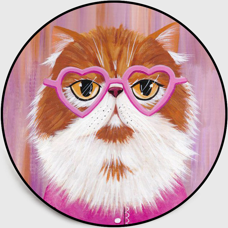 Cool Multicolor Gentleman Cat Rug Polyester Cartoon Rug Pet Friendly Non-Slip Washable Carpet for Bedroom Pink Clearhalo 'Area Rug' 'Rug' 2106035