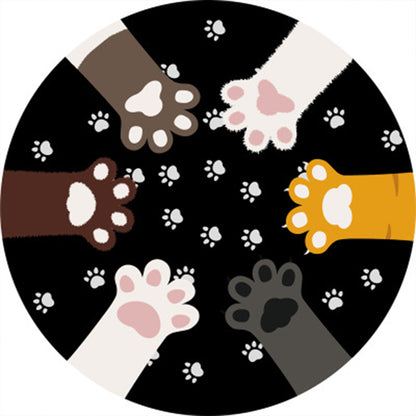 Multicolor Princess Rug Polypropylene Digital Printing Carpet Anti-Slip Backing Washable Pet Friendly Rug for Home Decoration Black Clearhalo 'Area Rug' 'Rug' 2106048
