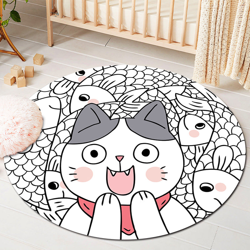 Kids Style Baby Room Rug Multi Color Comics Animal Area Carpet Synthetics Stain Resistant Washable Anti-Slip Rug Pink Clearhalo 'Area Rug' 'Rug' 2106072