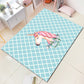 Nordic Girls Bedroom Rug Multi-Colored Unicorn and Flower Print Rug Polypropylene Pet Friendly Stain Resistant Non-Slip Indoor Rug Blue Clearhalo 'Area Rug' 'Rug' 2106132