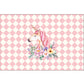 Nordic Girls Bedroom Rug Multi-Colored Unicorn and Flower Print Rug Polypropylene Pet Friendly Stain Resistant Non-Slip Indoor Rug Clearhalo 'Area Rug' 'Rug' 2106134