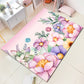 Nordic Girls Bedroom Rug Multi-Colored Unicorn and Flower Print Rug Polypropylene Pet Friendly Stain Resistant Non-Slip Indoor Rug Purple-Pink Clearhalo 'Area Rug' 'Rug' 2106136