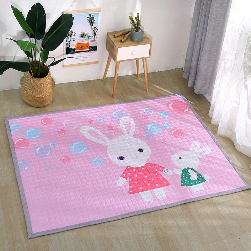 Fun Road Map Animal Rug Multicolor Kids Style Rug Synthetics Anti-Slip Backing Stain Resistant Pet Friendly Carpet for Baby Room Pink 4'9" x 6'5" Clearhalo 'Area Rug' 'Rug' 2106146
