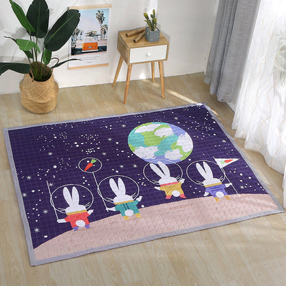 Fun Road Map Animal Rug Multicolor Kids Style Rug Synthetics Anti-Slip Backing Stain Resistant Pet Friendly Carpet for Baby Room Dark Purple 4'9" x 6'5" Clearhalo 'Area Rug' 'Rug' 2106151