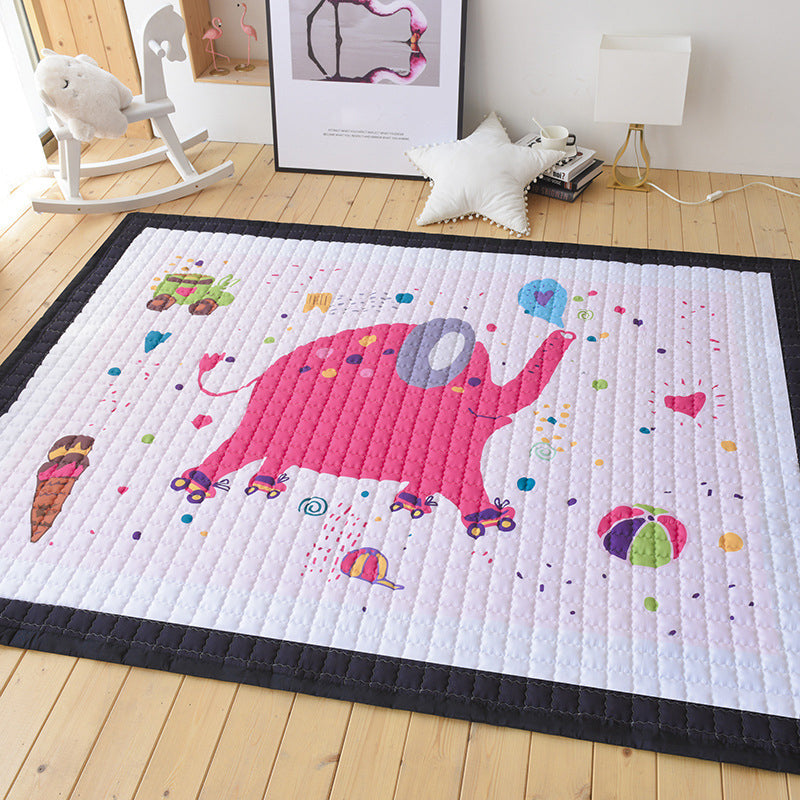 Chic Cartoon Quilted Rug Multicolor Wild Animal Area Carpet Stain Resistant Non-Slip Washable Rug for Kids Bedroom Clearhalo 'Area Rug' 'Rug' 2106185