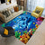 Unique 3D Underwater World Rug Multi Colored Kids Rug Polypropylene Pet Friendly Stain Resistant Anti-Slip Carpet for Nursery Ocean Blue Clearhalo 'Area Rug' 'Rug' 2106223