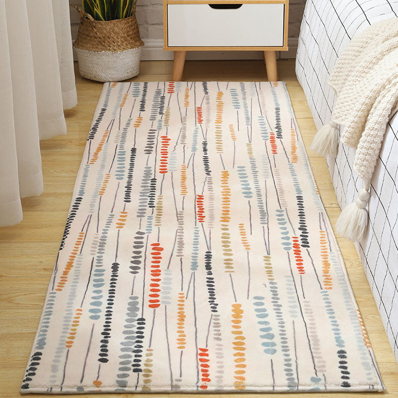 Stylish Multi-Colored Kids Rug Cotton Patterned Carpet Machine Washable Pet Friendly Anti-Slip Backing Rug for Girls Bedroom Yellow Clearhalo 'Area Rug' 'Rug' 2106256