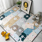 Multi-Color Kids Bedroom Rug Cartoon Animal Indoor Rug Synthetics Washable Anti-Slip Pet Friendly Carpet Grey Clearhalo 'Area Rug' 'Rug' 2106275